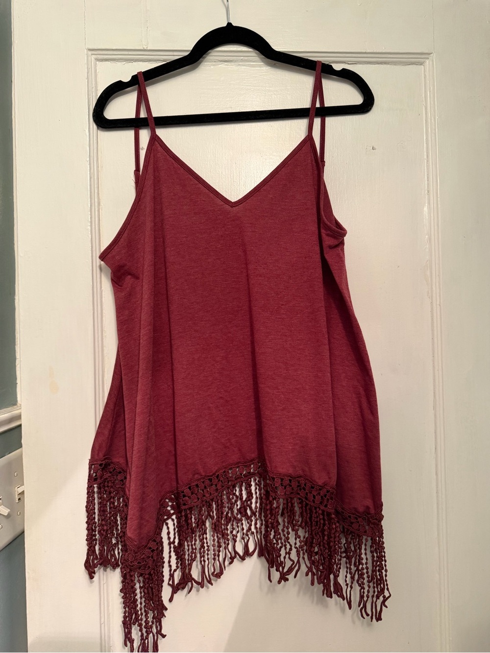 Womens fringe tank top